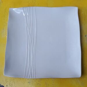 Pier 1 Sakui Dinner Plate 11" Off White Square